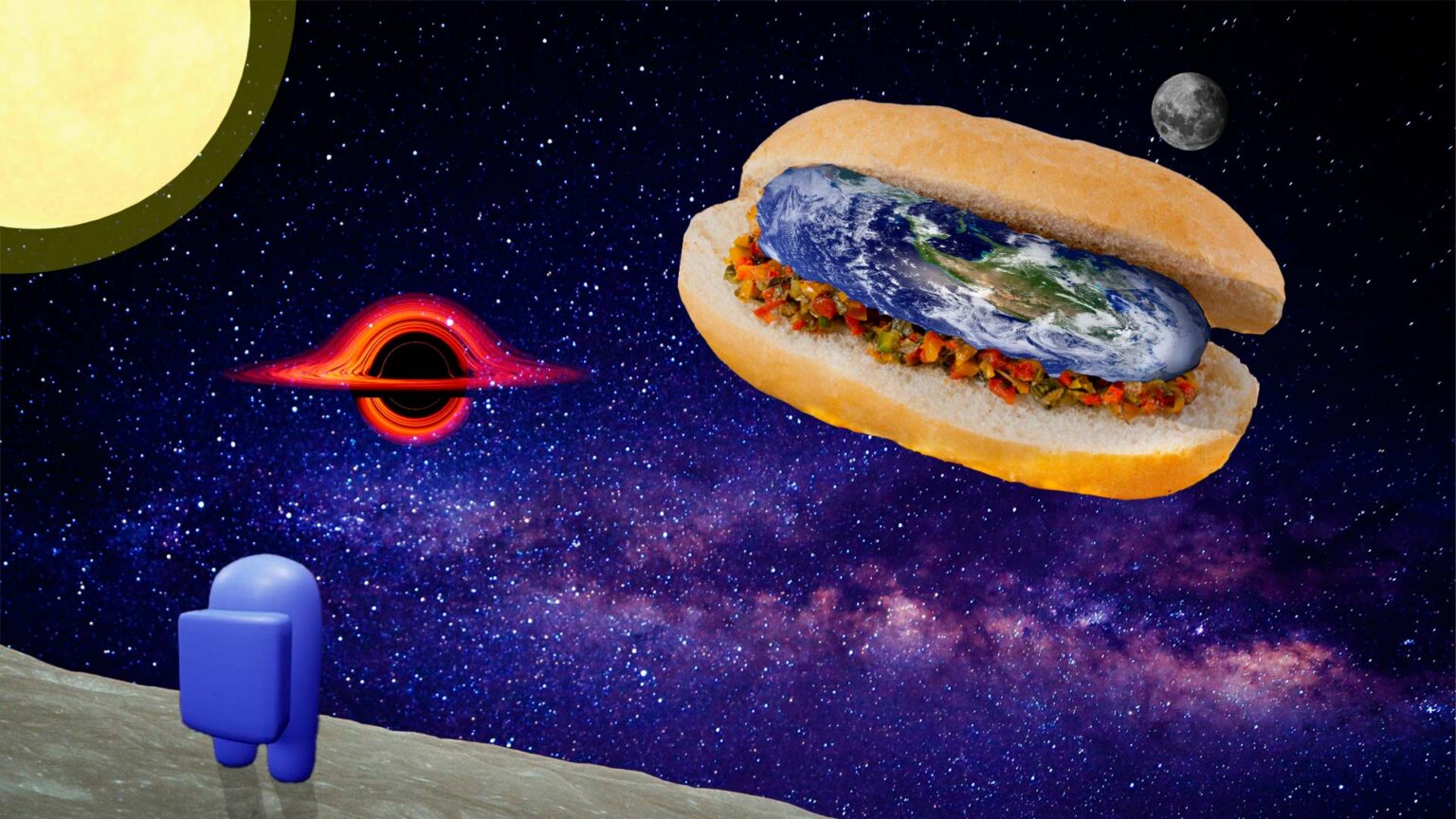 Foto amongus planeta choripan